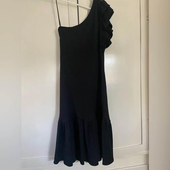 Rebecca Taylor One-Shoulder Ribbed Dress - Picture 5 of 8